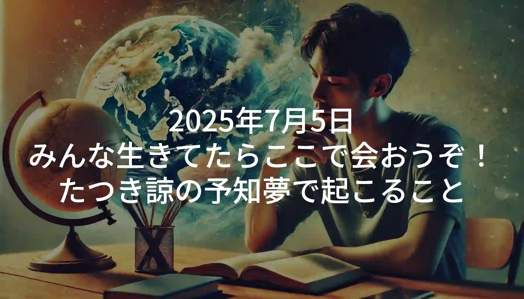 2025年7月5日みんな生きてたらここで会おうぞって？たつき諒の予知夢で起こること