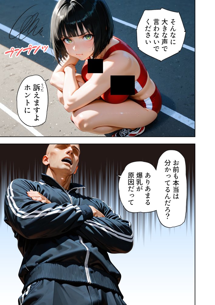 巨乳が暴れて走れませんッ！ 補欠落ちした陸上部元エースがコーチに秘密の特訓を指導してもらう話